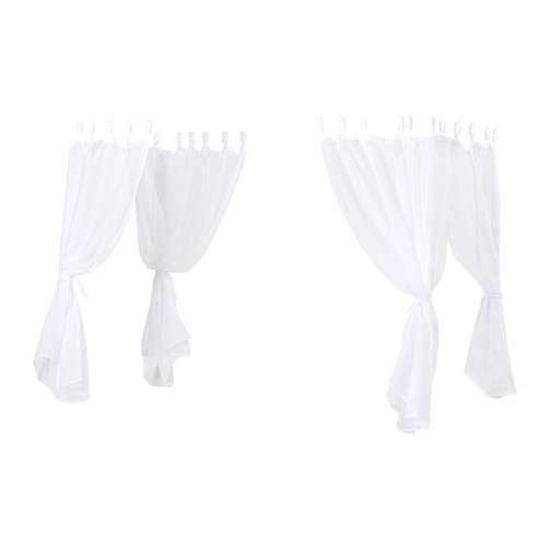 Textile pour Lit cabane , 90x200 cm, blanc / transparent