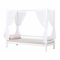 Textile pour Lit cabane , 90x200 cm, blanc / transparent