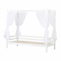 Textile pour Lit cabane , 90x200 cm, blanc / transparent