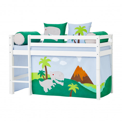 Rideau pour une demi-haute et des lits superposés 70x160 cm, Dinosaure