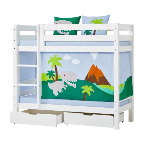 Rideau pour une demi-haute et des lits superposés 70x160 cm, Dinosaure