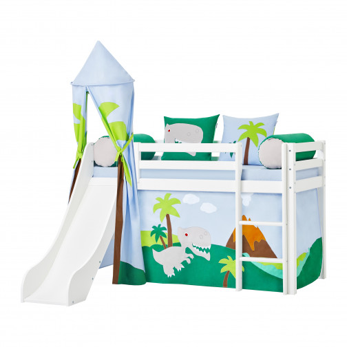 Rideau pour une demi-haute et des lits superposés 70x160 cm, Dinosaure