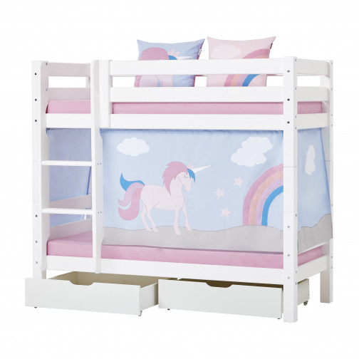 Rideau pour une demi-haute et des lits superposés 70x160 cm, Licorne