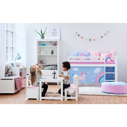 Rideau pour une demi-haute et des lits superposés 70x160 cm, Licorne