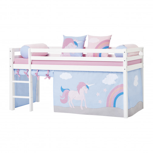 Rideau pour une demi-haute et des lits superposés 90x200 cm, Licorne