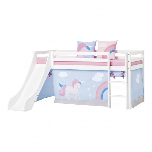 Rideau pour une demi-haute et des lits superposés 90x200 cm, Licorne