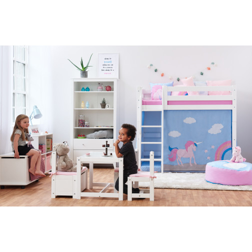 Rideau pour le grand lit hauteur 70x160 cm, Licorne