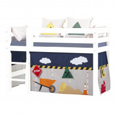 Rideau pour une demi-haute et des lits superposés 70x160 cm, construction