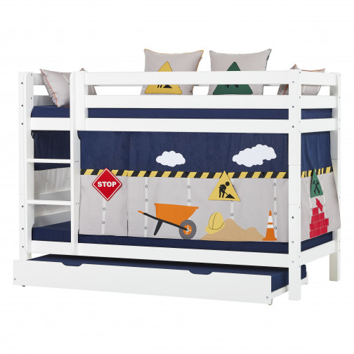 Rideau pour une demi-haute et des lits superposés 90x200 cm, construction