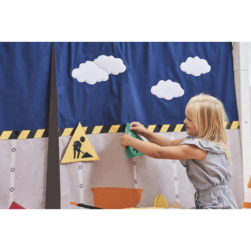 Rideau pour le grand lit hauteur 70x160 cm, construction