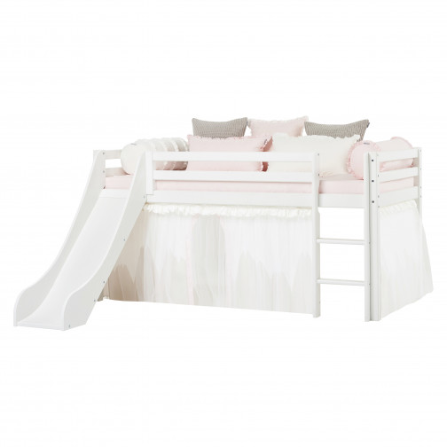 Rideau avec tulle pour une demi-haute et des lits superposés 90x200 cm, Winter Wonderlandland