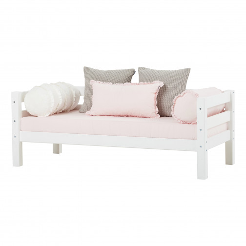 Oreiller rectangulaire avec frives, Rosa, Winter Wonderland