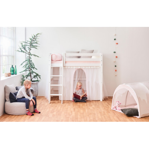 Rideau pour le grand lit hauteur 70x160 cm, Winter Wonderland - avec tulle