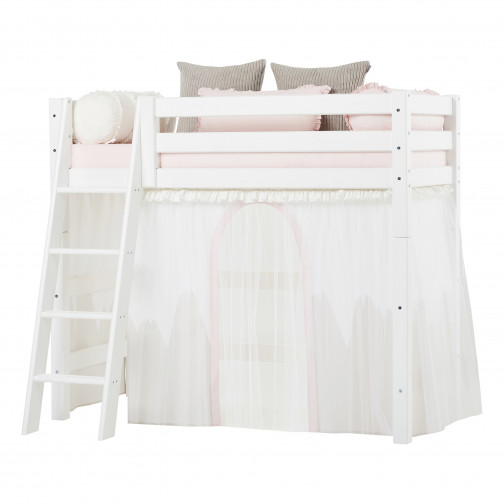 Rideau pour le grand lit hauteur 70x160 cm, Winter Wonderland - avec tulle