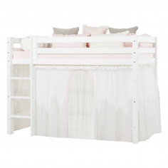 Rideau pour le grand lit hauteur 90x200 cm, Winter Wonderland - avec tulle