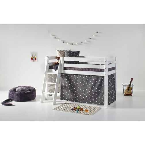 Rideau Animaux granit gris pour un Lit mezzanine  70x160 cm