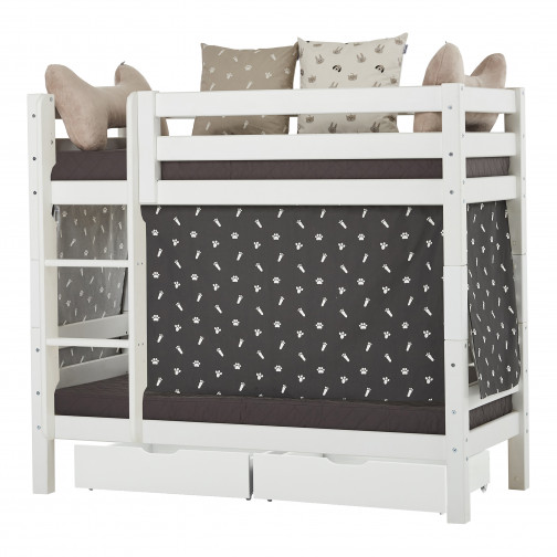 Rideau Animaux granit gris pour un Lit mezzanine  70x160 cm