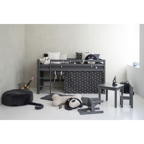 Rideau Animaux granit gris pour un Lit mezzanine  90x200 cm