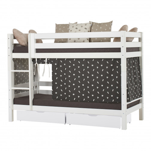 Rideau Animaux granit gris pour un Lit mezzanine  90x200 cm