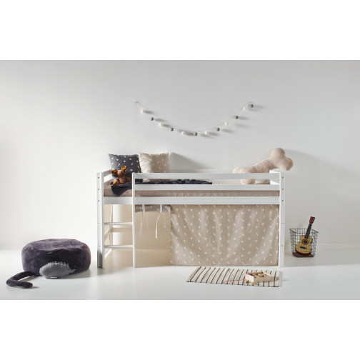 Rideau Animaux Argent Cloud pour un Lit mezzanine  90x200 cm