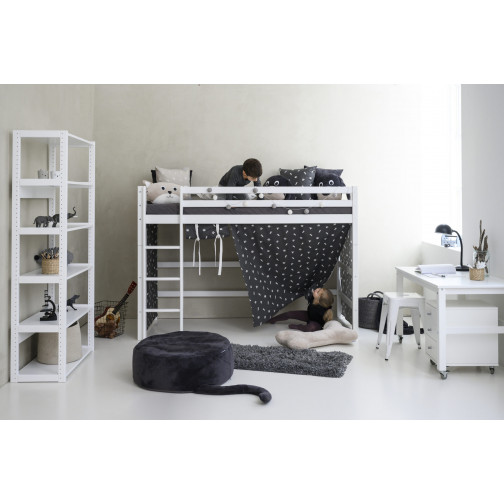 Rideau gris granit animaux domestiques pour lits intermédiaires (90x200 cm)