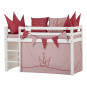 Rideau princesse mauve pâle pour un Lit mezzanine  70x160 cm
