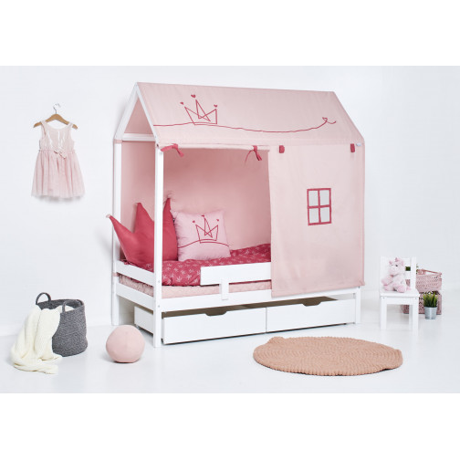 Rideaux de toit de princesse pour les lits de maison 70 x 160 cm