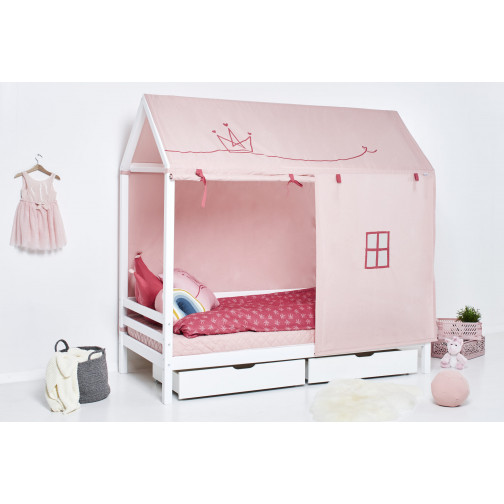 Rideaux de toit de princesse pour les lits de maison 90 x 200 cm