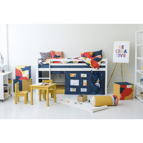 Créateur de rideau Orion bleu pour un Lit mezzanine  90x200 cm