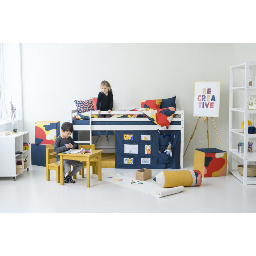 Créateur de rideau Orion bleu pour un Lit mezzanine  90x200 cm