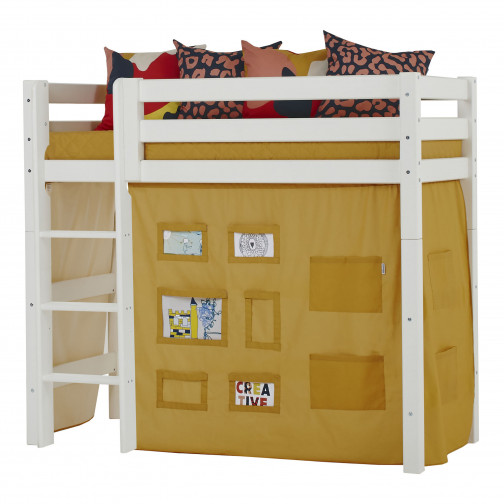 Rideau créateur automne jaune pour lit intermédiaire 70x160 cm