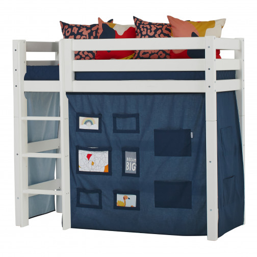 Créateur de rideau Orion bleu pour le lit intermédiaire 70x160 cm