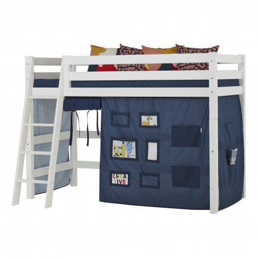 Créateur de rideau Orion bleu pour le lit intermédiaire 90x200 cm