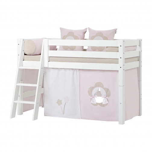 Rideau pour une demi-haute et des lits superposés 70x160 cm, Faystale Fleur