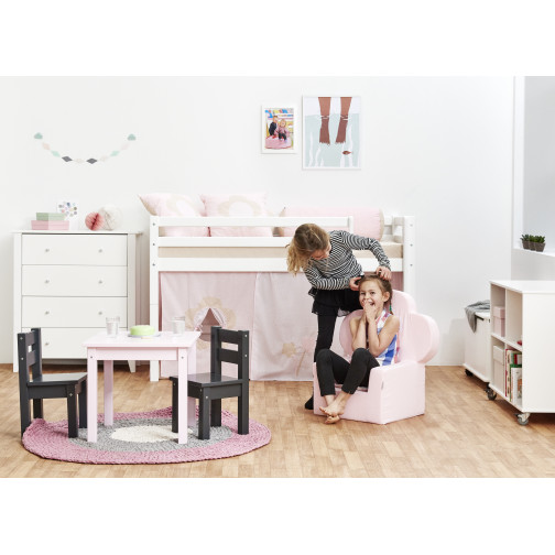 Rideau pour une demi-haute et des lits superposés 70x160 cm, Faystale Fleur