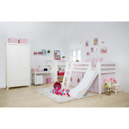 Rideau pour une demi-haute et des lits superposés 90x200 cm, fleur de conte de conte