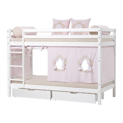 Rideau pour une demi-haute et des lits superposés 90x200 cm, fleur de conte de conte