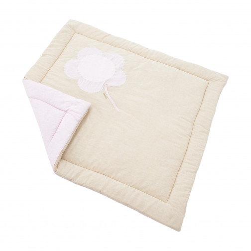Tapis à 2 côtés pour PLAYPEN 100x100 cm, maillot de fées rose / sable Knight