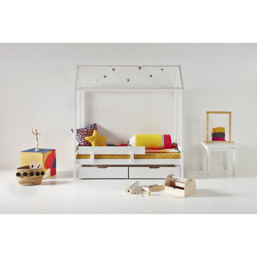 Housse de matelas pour 70 x 160 cm, hauteur de 9 cm en jaune automne