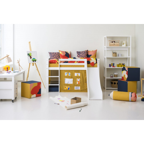 Housse de matelas pour 70 x 160 cm, hauteur de 9 cm en jaune automne