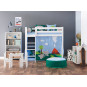 Couverture de matelas pour 70 x 160 cm, hauteur 9 cm en bleu cerulean