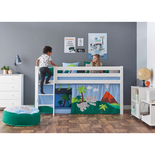 Couverture de matelas pour 90 x 200 cm, hauteur 9 cm en bleu cerulean