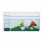 Couverture de matelas pour 90 x 200 cm, hauteur 9 cm en bleu cerulean