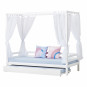 Couverture de matelas pour 90 x 200 cm, hauteur 9 cm en bleu cerulean