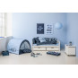 Couvercle de matelas pour 70 x 160 cm, hauteur 9 cm en bleu de rêve bleu