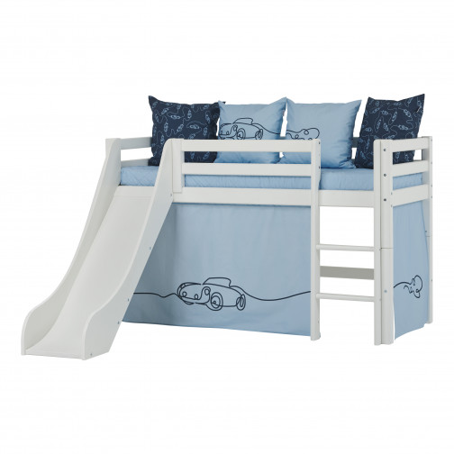Couvercle de matelas pour 70 x 160 cm, hauteur 9 cm en bleu de rêve bleu