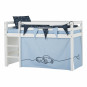 Couvercle de matelas pour 70 x 160 cm, hauteur 9 cm en bleu de rêve bleu