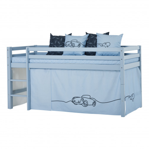 Couvercle de matelas pour 90 x 200 cm, hauteur 9 cm en bleu de rêve