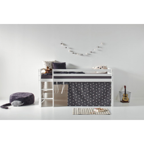 Couverture de matelas pour 90 x 200 cm, hauteur 9 cm en granit gris