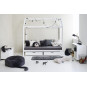 Couverture de matelas pour 90 x 200 cm, hauteur 9 cm en granit gris